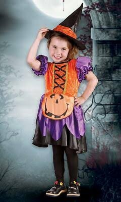 Age 3-4 Pumpkin Witch Halloween Costume